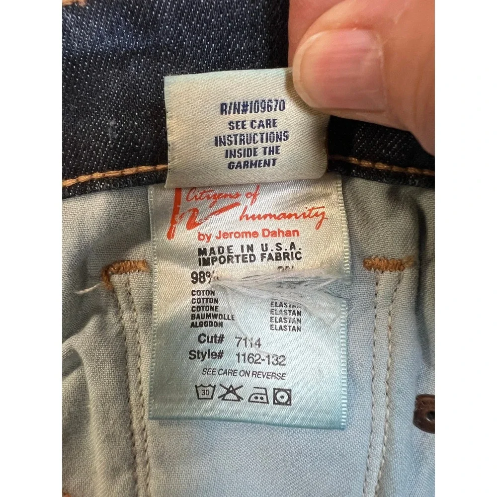 Citizens of Humanity Bootcut Jeans Womens 26 Blue Good Distressed Low Rise Denim